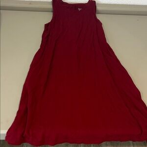 Time and Tru Sleeveless Burgundy Midi Dress